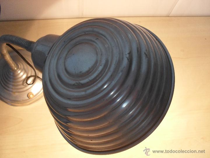 Vintage: FLEXO DE ALUMINIO CON PORTALAMPARAS NEGRO - Foto 2