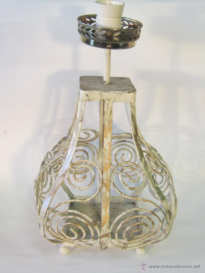 Vintage: PIE DE LAMPARA EN HIERRO DE FORJA - Foto 1