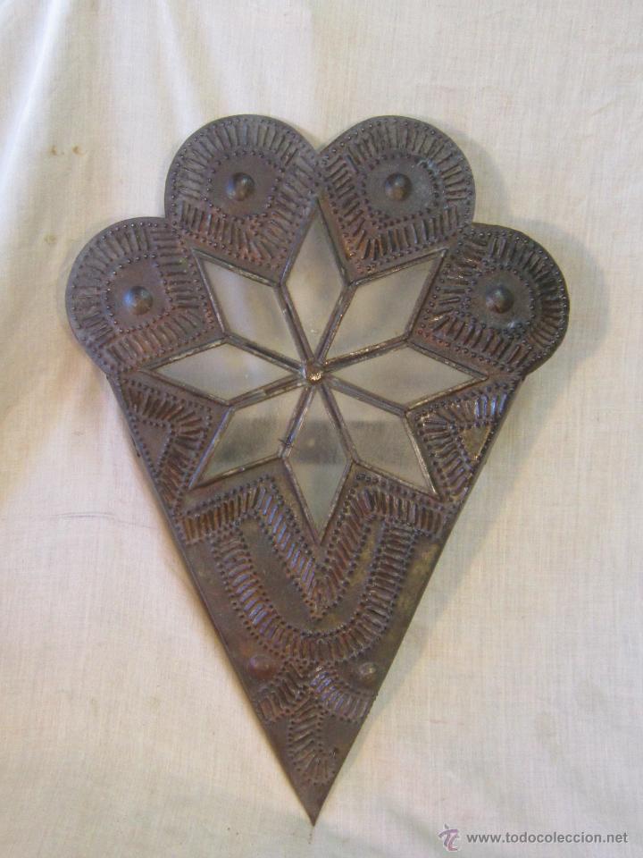 Vintage: APLIQUE EN METAL Y CRISTAL - Foto 2