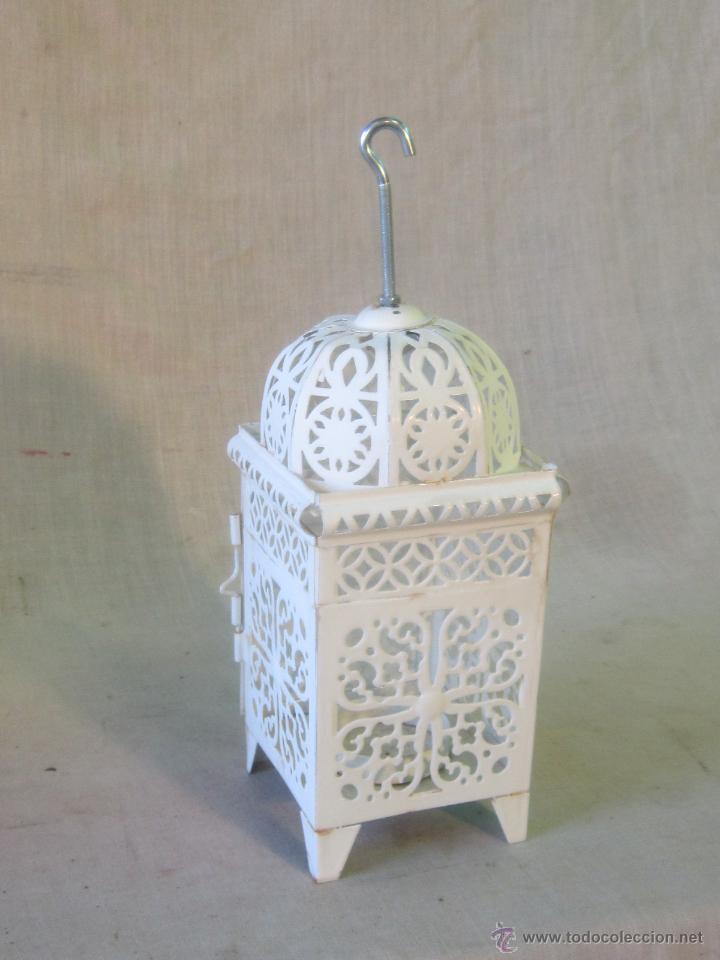 Vintage: FAROL EN METAL DE COLOR BLANCO - Foto 1