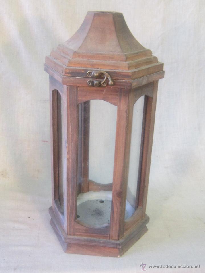 Vintage: farol en madera - Foto 1
