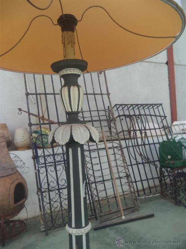 Vintage: lampara de pie madera policromada - Foto 3