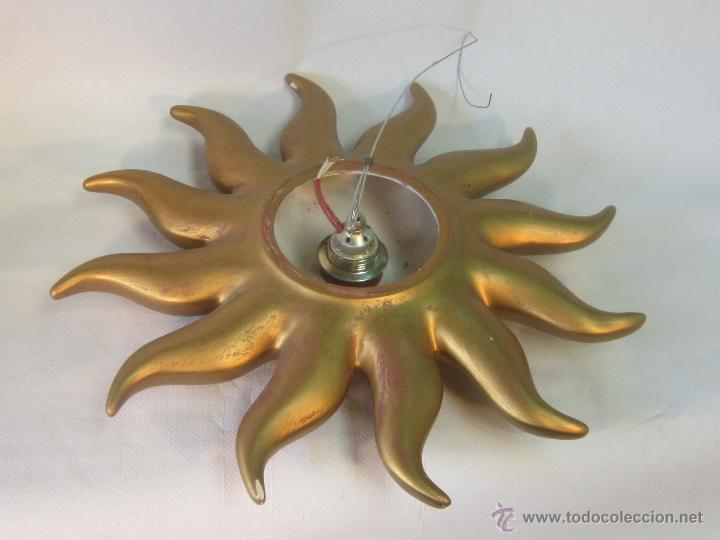 Vintage: LAMPARA DE SOL PARA TECHO EN CERAMICA DORADA - Foto 4