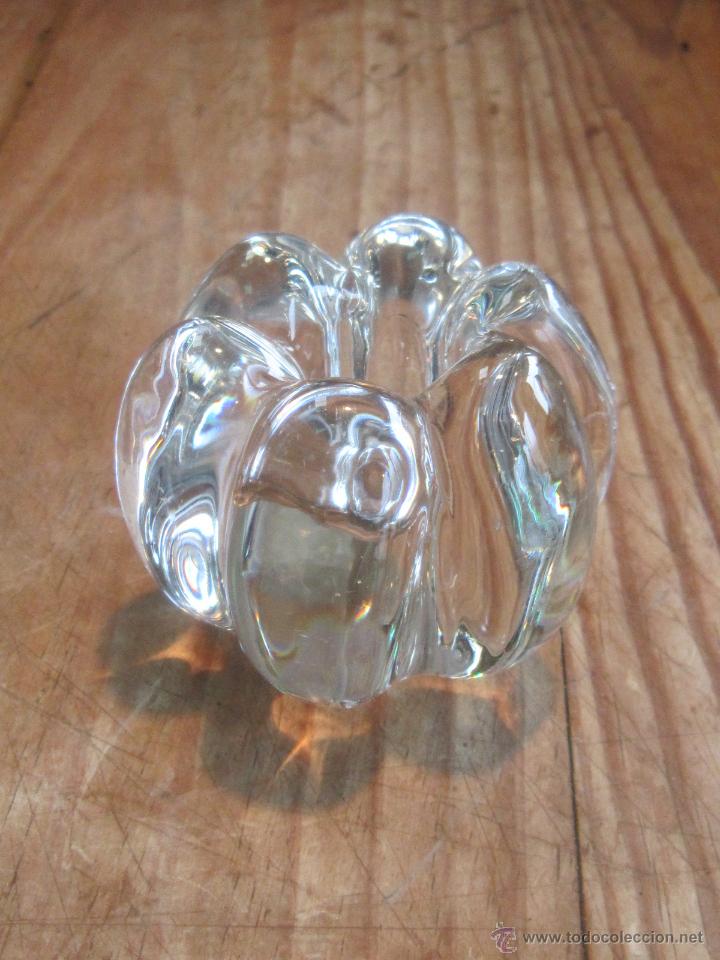 Vintage: candelero portavelas en cristal - Foto 3