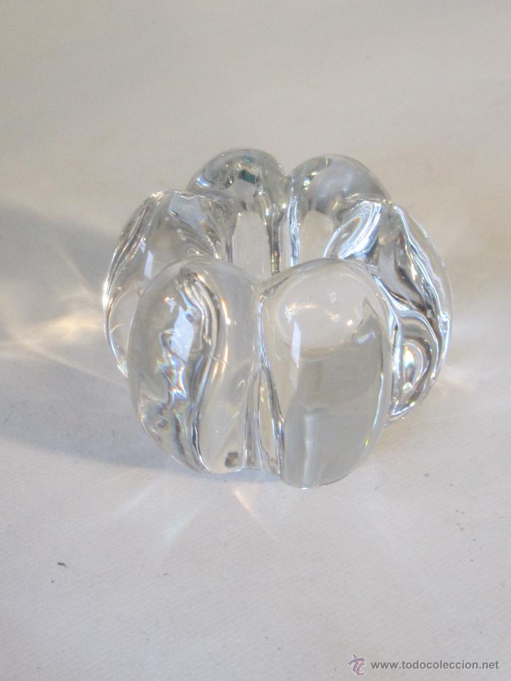 Vintage: candelero portavelas en cristal - Foto 4
