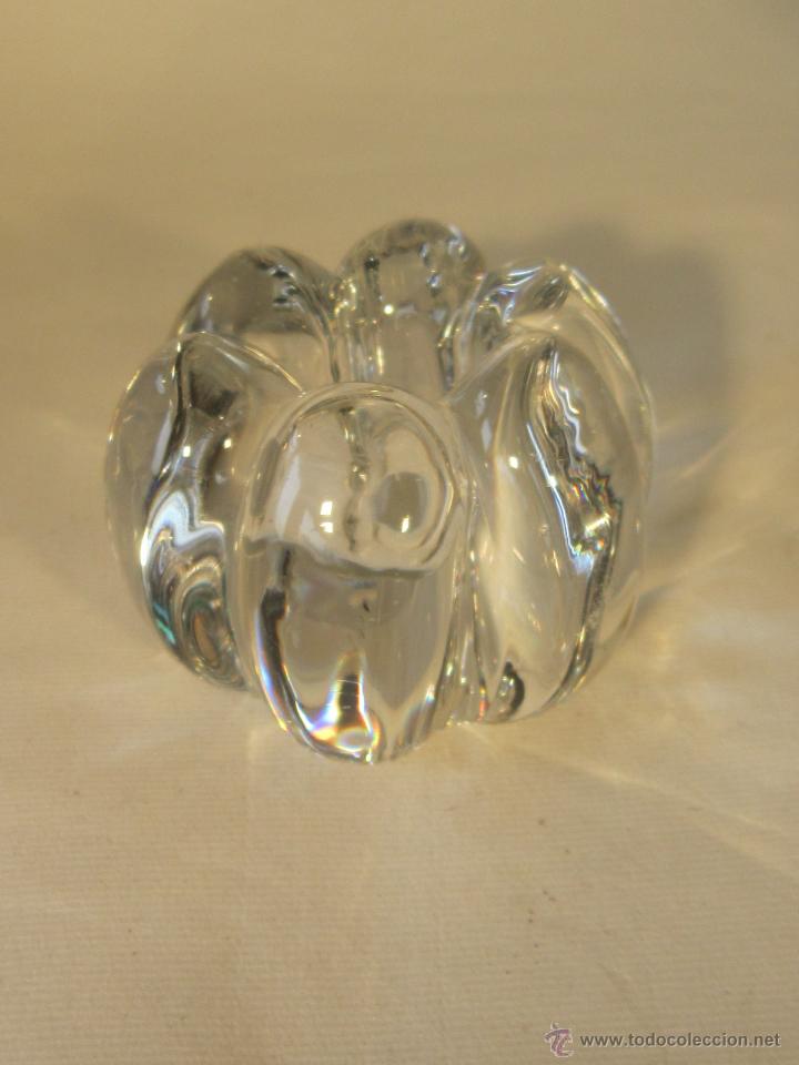 Vintage: candelero portavelas en cristal - Foto 5
