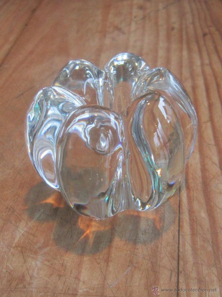 Vintage: candelero portavelas en cristal - Foto 6