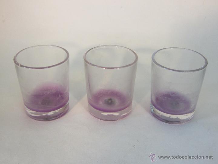 Vintage: 3 candeleros portavelas en cristal - Foto 1