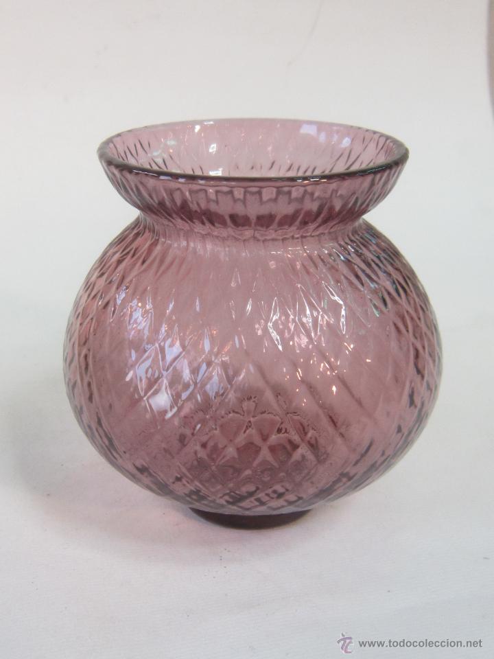 Vintage: CANDELERO PORTAVELAS EN CRISTAL - Foto 2