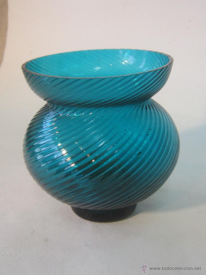 Vintage: CANDELERO PORTAVELAS EN CRISTAL - Foto 4