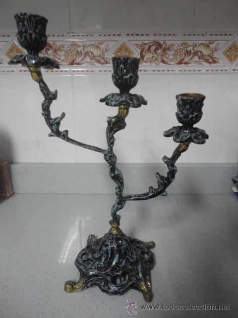 Vintage: candelabro para 3 velas - Foto 1
