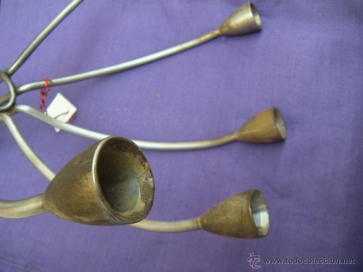 Vintage: CANDELABRO DE OCHO BRAZOS EN ACERO - Foto 2