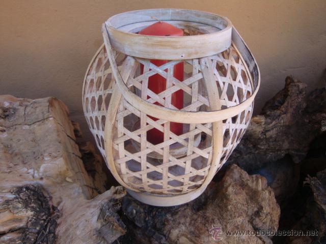 Vintage: Portavela de laminas de madera - Foto 7