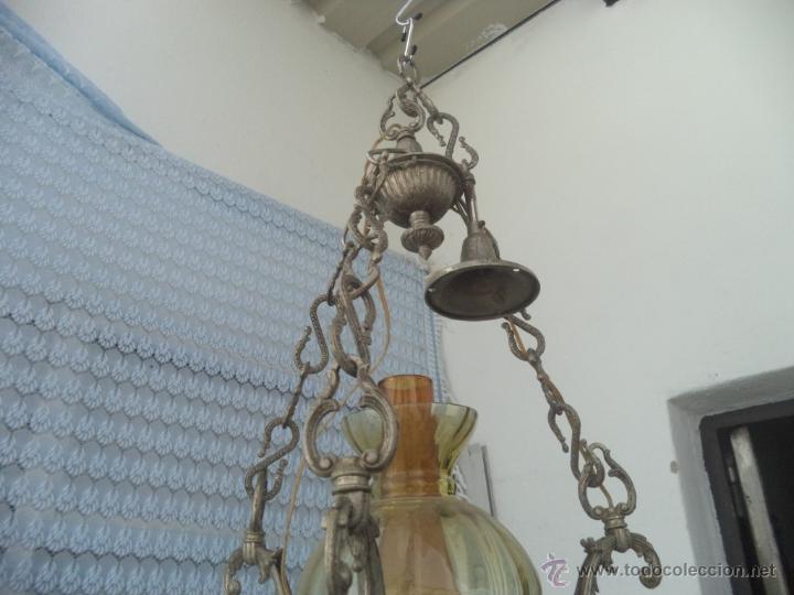 Vintage: lampara de calamina y ceramica - Foto 4