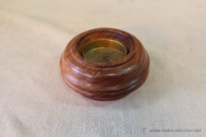Vintage: portavela en madera - Foto 1