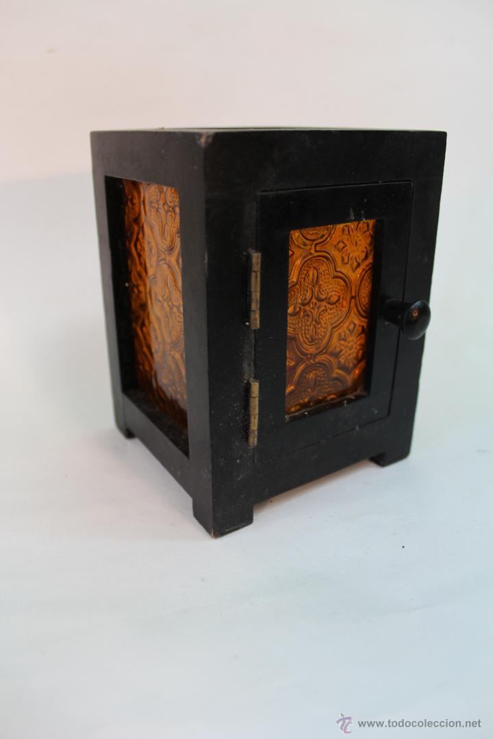 Vintage: farol en madera y cristal - Foto 5