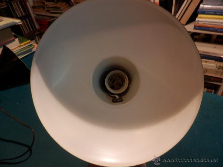 Vintage: L&Aacute;MPARA FLEXO DE SOBREMESA COLOR MARR&Oacute;N - FUNCIONA - Foto 7