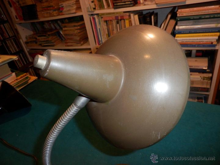 Vintage: L&Aacute;MPARA FLEXO DE SOBREMESA COLOR MARR&Oacute;N - FUNCIONA - Foto 8