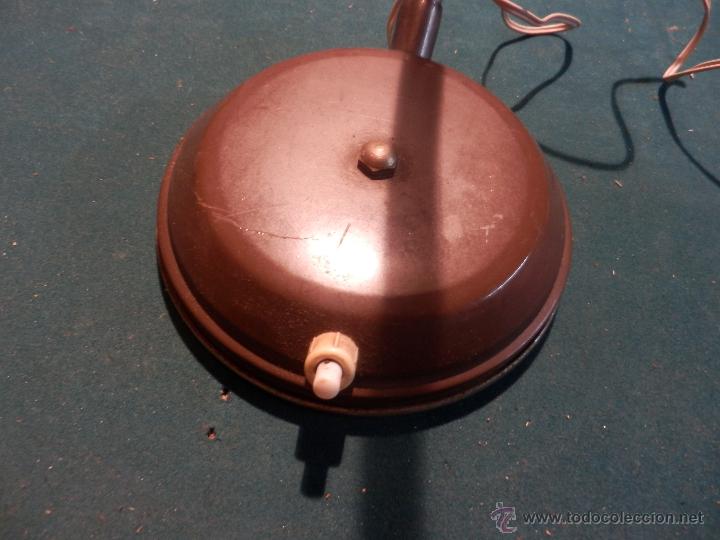 Vintage: L&Aacute;MPARA FLEXO DE SOBREMESA COLOR MARR&Oacute;N - FUNCIONA - Foto 12