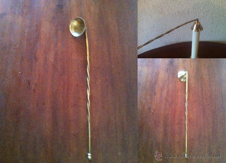 Vintage: APAGA VELAS EN LAT&Oacute;N, LARGO 27 CM DE LARGO - Foto 1