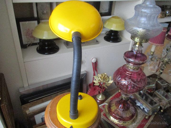 Vintage: FLEXO AMARILLO DE METAL A&Ntilde;OS 80 - Foto 3