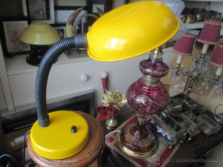 Vintage: FLEXO AMARILLO DE METAL A&Ntilde;OS 80 - Foto 4