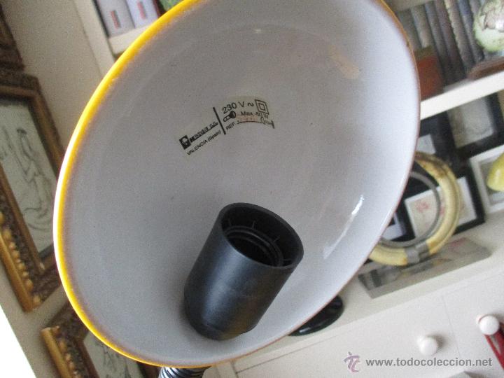 Vintage: FLEXO AMARILLO DE METAL A&Ntilde;OS 80 - Foto 5