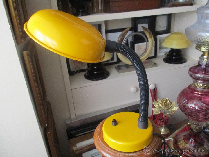 Vintage: FLEXO AMARILLO DE METAL A&Ntilde;OS 80 - Foto 9