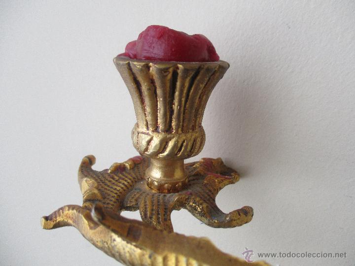 Vintage: CANDELABRO VINTAGE DE BRONCE Y BASE DE MARMOL - Foto 9