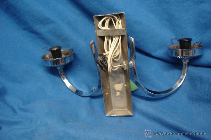 Vintage: -APLIQUE LUZ DE PARED EN METAL - Foto 2