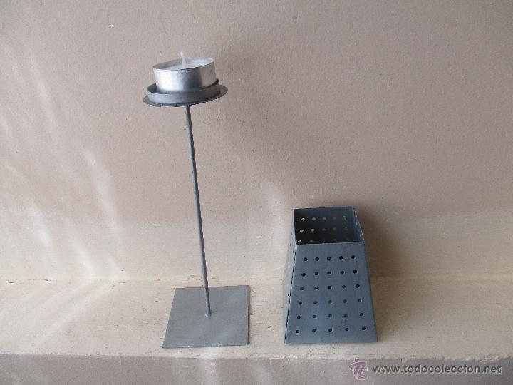 Vintage: L&Aacute;MPARA DE METAL PARA VELA - Foto 4
