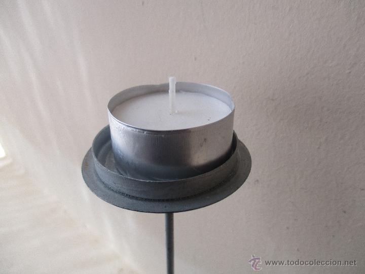 Vintage: L&Aacute;MPARA DE METAL PARA VELA - Foto 5