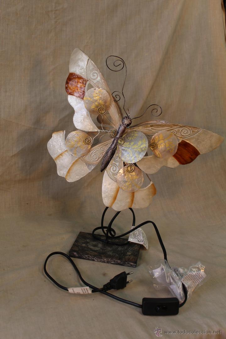 Vintage: LAMPARA MARIPOSA DE SOBREMESA - Foto 2