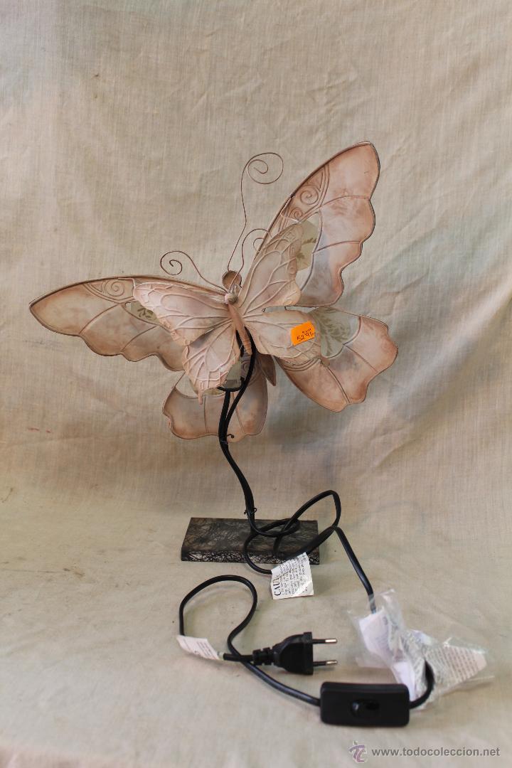 Vintage: LAMPARA MARIPOSA DE SOBREMESA - Foto 4