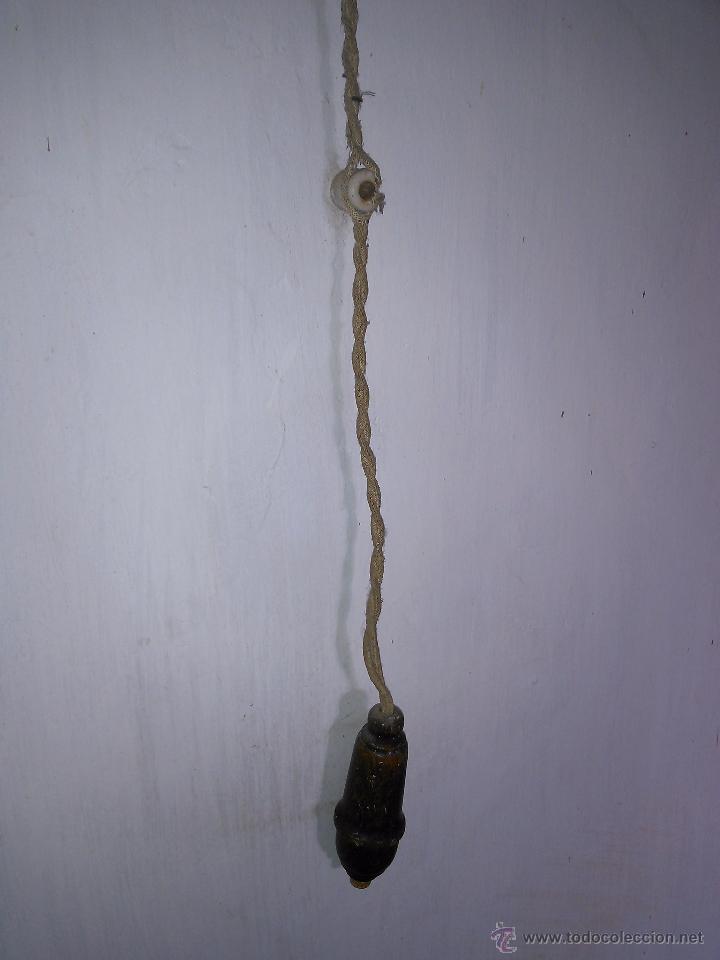 Vintage: Antiguo interruptor de madera a&ntilde;os 50 - Foto 2