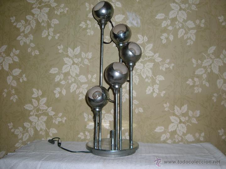 Vintage: Lanpara de sobremesa de cinco luces en forma de bola - Foto 1