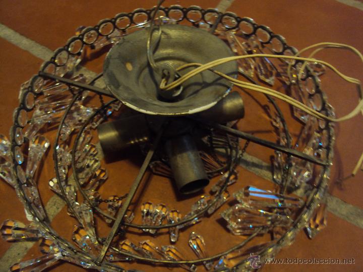 Vintage: LAMPARA ANTIGUA DE CRISTAL (LEER DISCRIPCION) - Foto 3