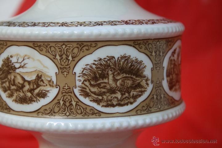 Vintage: ANTIGUO QUINQUE DE OPALINA BLANCO CON TULIPA - Foto 5