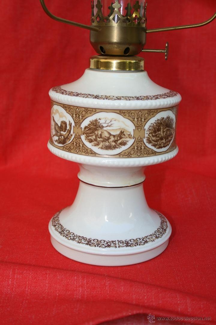 Vintage: ANTIGUO QUINQUE DE OPALINA BLANCO CON TULIPA - Foto 9