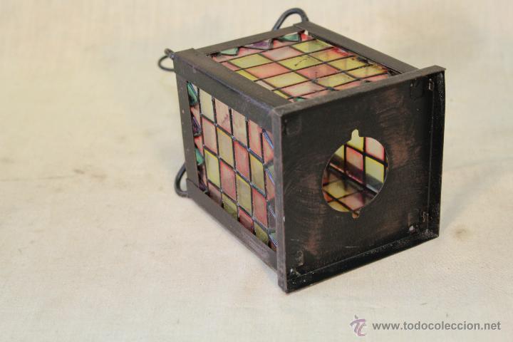 Vintage: FAROL EN METAL CON CRISTALES - Foto 3