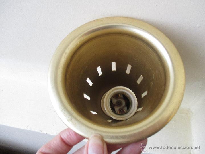 Vintage: FOCO DE TECHO DE ALUMINIO DORADO A&Ntilde;OS 60 - Foto 5