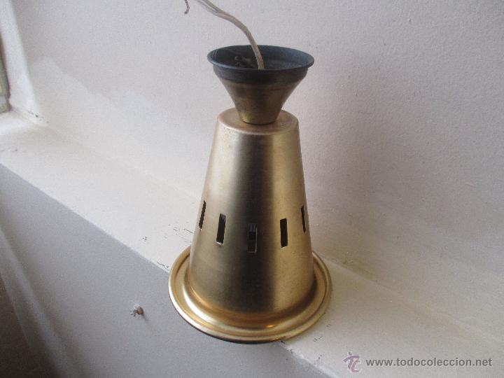 Vintage: FOCO DE TECHO DE ALUMINIO DORADO A&Ntilde;OS 60 - Foto 8