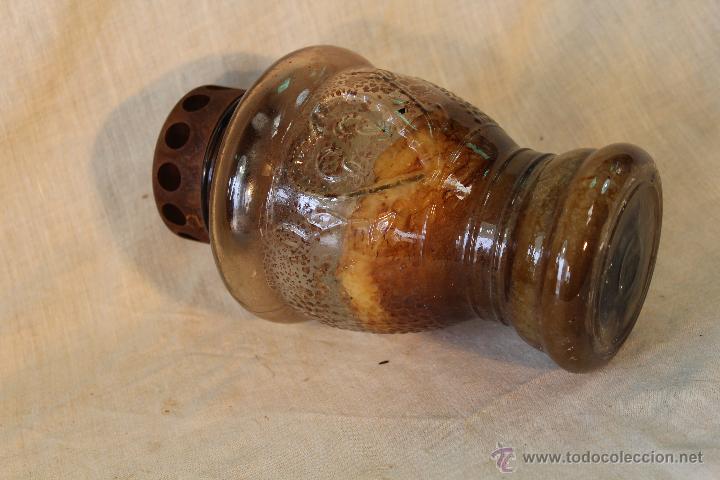 Vintage: FAROL EN CRISTAL Y METAL - Foto 2