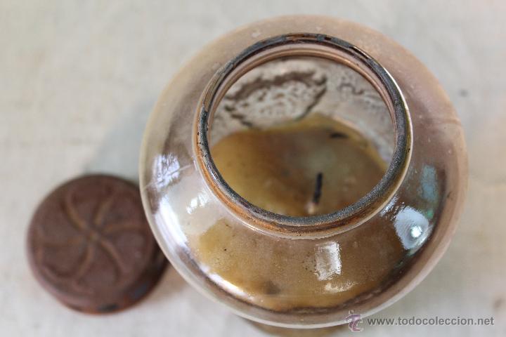 Vintage: FAROL EN CRISTAL Y METAL - Foto 4