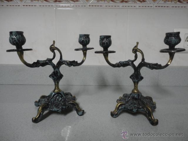 Vintage: 2 candelabros de 2 velas cada uno - Foto 1