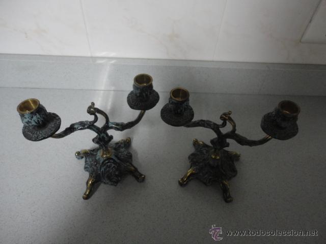 Vintage: 2 candelabros de 2 velas cada uno - Foto 2