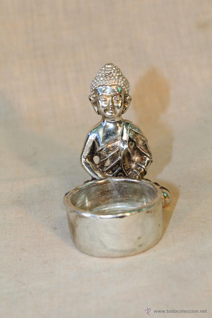 Vintage: CANDELERO DE RESINA CON PLATA NEPALI - Foto 2