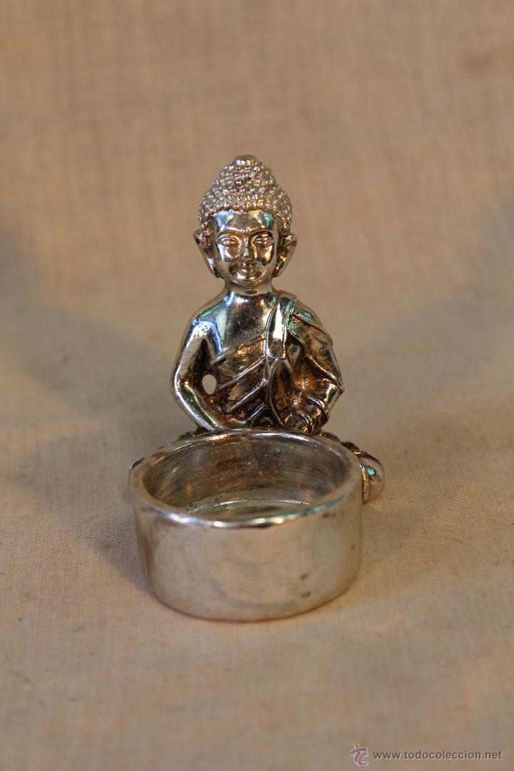 Vintage: CANDELERO DE RESINA CON PLATA NEPALI - Foto 3