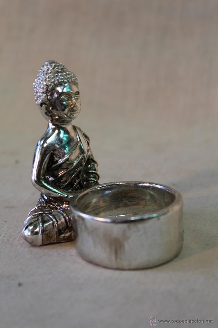 Vintage: CANDELERO DE RESINA CON PLATA NEPALI - Foto 5