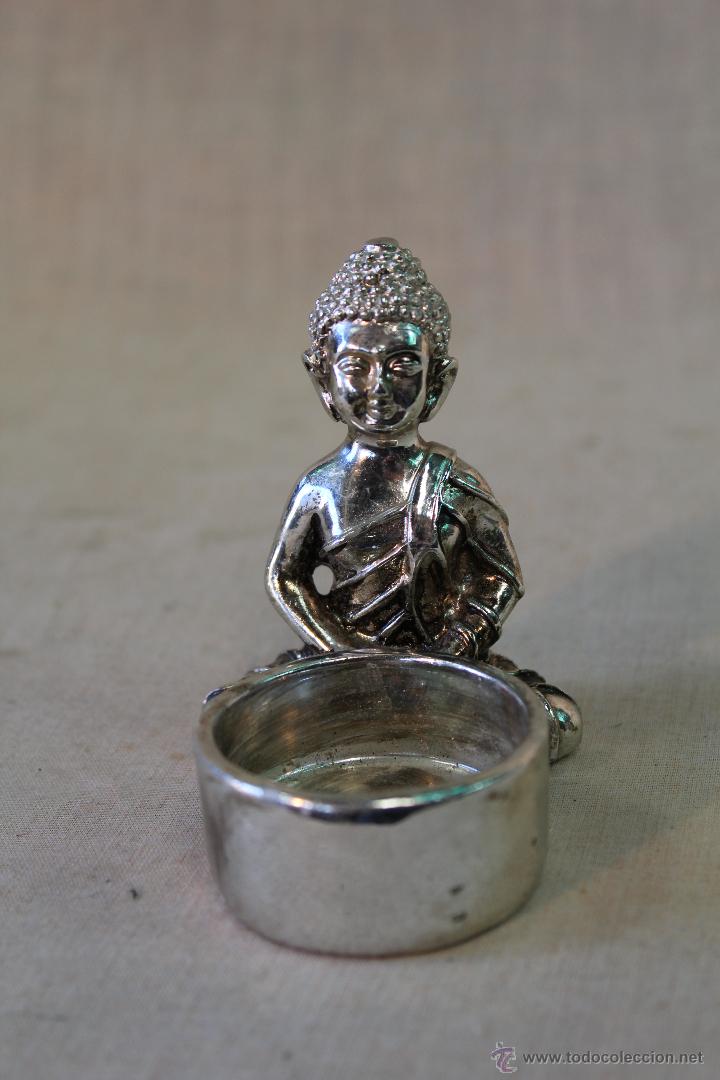 Vintage: CANDELERO DE RESINA CON PLATA NEPALI - Foto 6